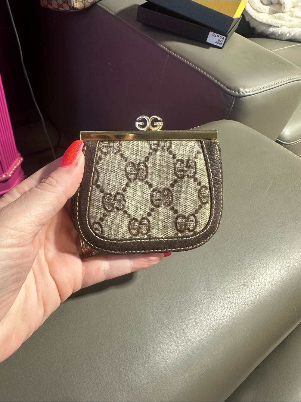 Gucci GG Canvas Coin Purse Vintage
